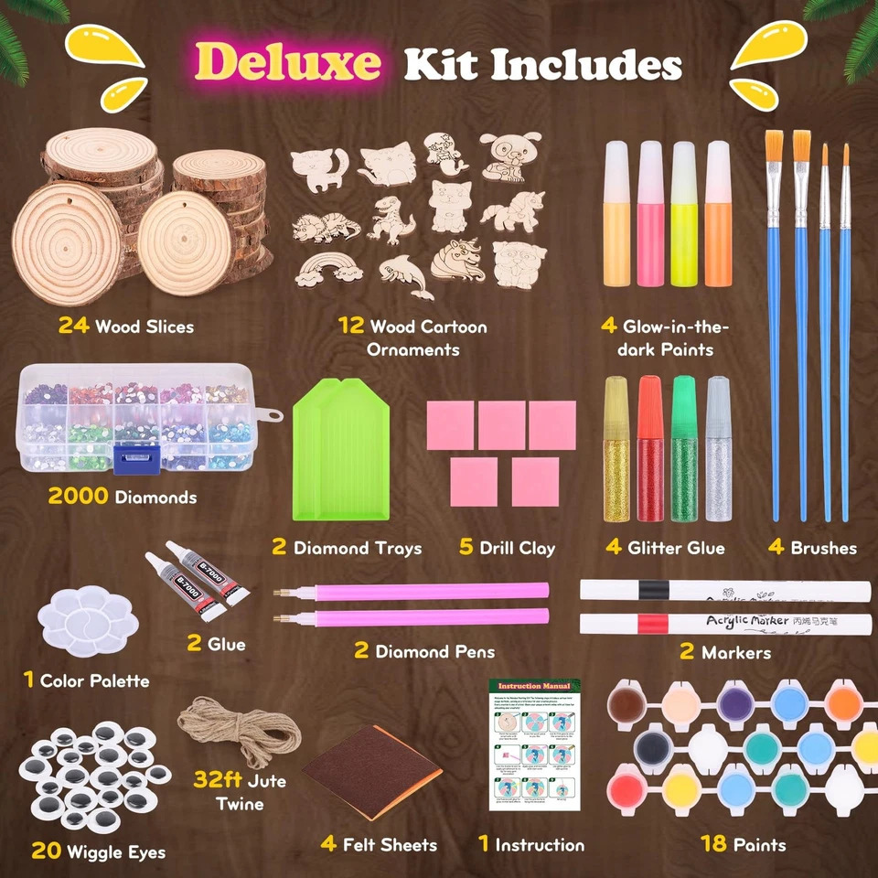 Kids Education Activities - Zestaw do malowania drewna dla dzieci,